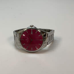 Designer Kate Spade Silver-Tone Live Colorfully Red Dial Analog Wristwatch alternative image