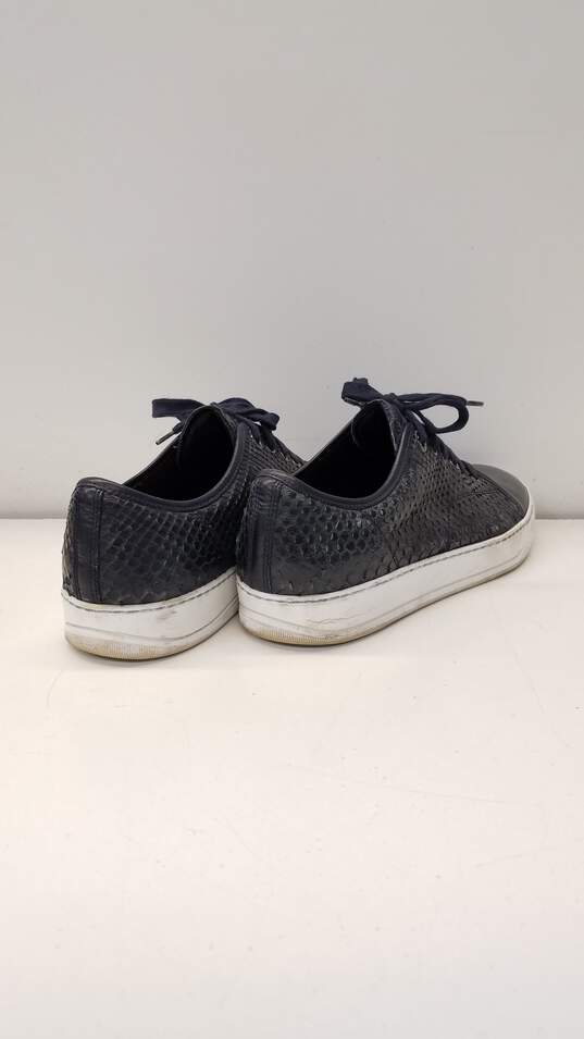 Men's Lanvin Navy Croc Embossed Sneakers Size 10 image number 4