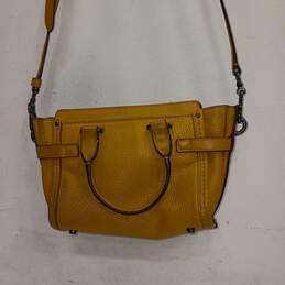 Coach Swagger Yellow Pebbled Leather Crossbody Purse alternative image