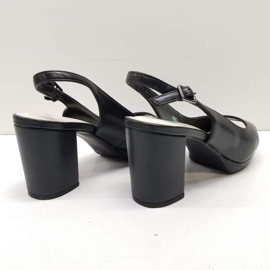 Anne Klein Akmara Black Slingback Peep Toe Heels Women's Size 7.5 image number 4