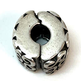 Designer Pandora 925 ALE Sterling Silver Swirl Clip Hinged Beaded Charm alternative image