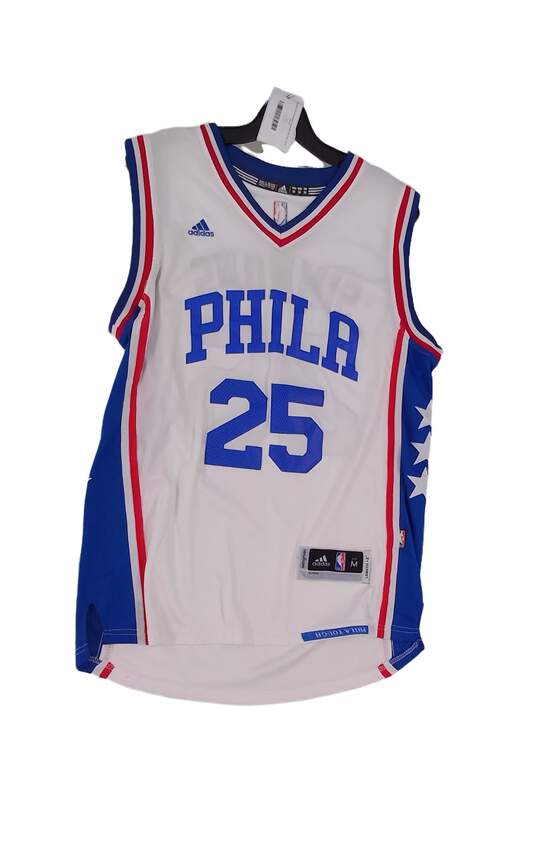 Youth White NBA Philadelphia Flyers#25 Simmons Basketball Jersey Size M image number 1