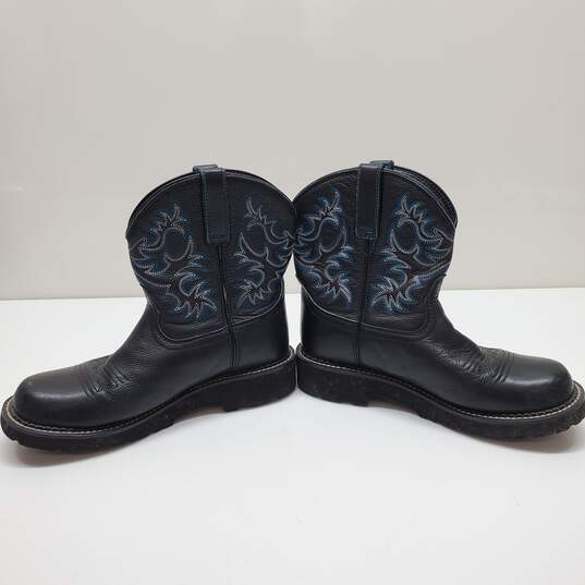 Women's ARIAT Fatbaby Black Leather Cowboy Western Boots Size 9B 10000833 image number 3