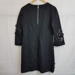 Tory Burch loose fit black sequin silk and wool shift dress 6 alternative image