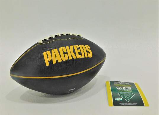 Greg Jennings Autographed Football w/ COA Green Bay Packers image number 2