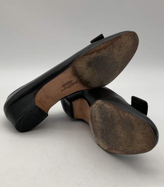 Salvatore Ferragamo Boutique Black Leather Heel Pumps image number 6