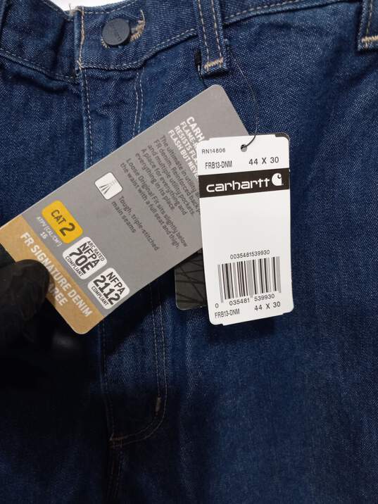 Carhartt Flame Resistant Dungaree Jeans Men's Size 44x30 image number 2