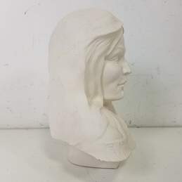 White Plaster Cast Native American Bust Sculpture / Vintage Pottery alternative image