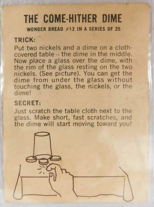 1974 Wonder Bread Hanna-Barbera Magic Tricks Scooby Doo Where Are You - Fred image number 3