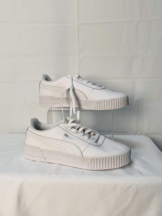Women's All White Puma Soft Foam Sneakers Sz: 10 image number 4