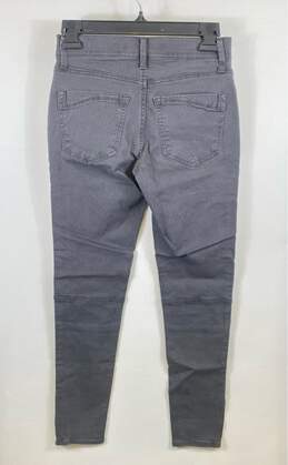 NWT Express Womens Gray Pockets Stretch Mid-Rise Skinny Jeans Size 00 alternative image