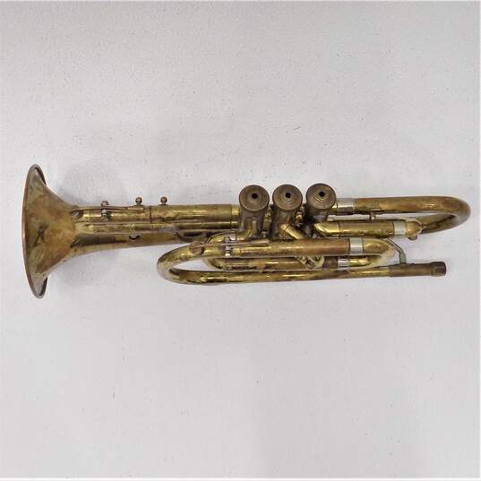 VNTG Olds Brand Ambassador Model B Flat Cornet w/ Case and Accessories (Parts and Repair) image number 5