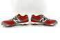 New Balance Red Gray Metal Cleats Men's Shoe Size 15 image number 6