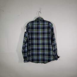 Mens Plaid Camden Fit Collared Long Sleeve Luxe Flannel Button-Up Shirt Size Medium alternative image