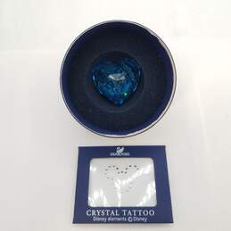 Swarovski Crystal Faceted Heart Paper Weight Crystal Tattoo W/Box 50.4g W / White Paper