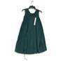 NWT Rundholz Womens Green Striped V-Neck Sleeveless Drawstring Mini Dress Size S image number 1