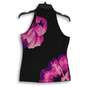 NWT White House Black Market Womens Black Purple Floral Tank Top Size Small image number 2