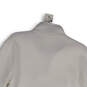 NWT Womens White Logo Print 1/4 Zip Mock Neck Pullover Sweatshirt Size M image number 4