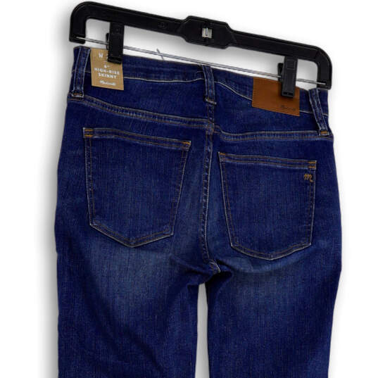 NWT Womens Blue Denim Medium Wash Pockets Stretch Skinny Leg Jeans Size 26 image number 4