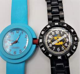 Lot of 2 Unisex Kid's Wristwatches Crayo Flik Flak Runs