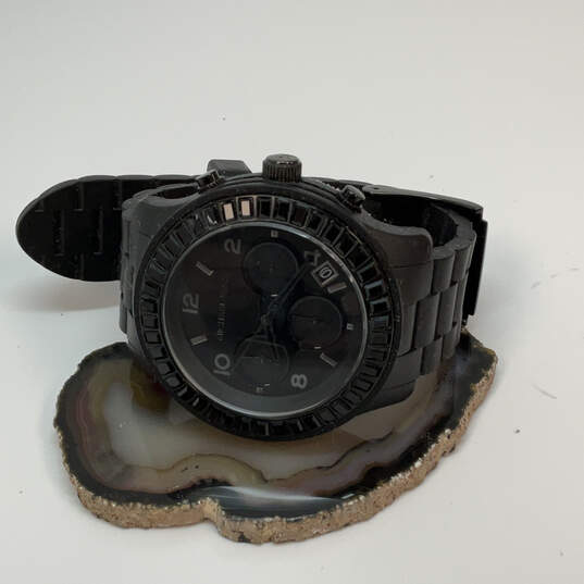 Designer Michael Kors Glitz MK-5395 Black Chronograph Analog Wristwatch image number 3