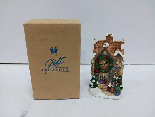 Avon Gift Collection Holiday Melody Clock Figurine IOB image number 1