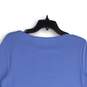 NWT Womens Blue Casual Long Sleeve Boat Neck Pullover T-Shirt Size Large image number 4