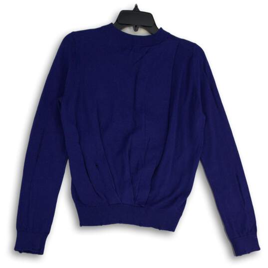 Hudson Womens Blue Knitted Long Sleeve Crew Neck Pullover Sweater Size Small image number 2