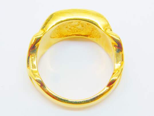 Vintage Elizabeth Taylor For Avon Gold Tone Crystal Ring 8.4g image number 4