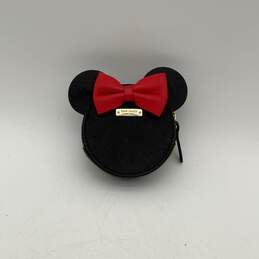 Kate Spade X Disney Minnie Mouse Womens Red Black Zip Coin Purse Wallet alternative image