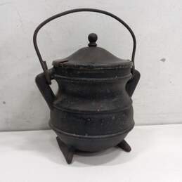 Vintage Cast Iron Fire Starter Smudge Cauldron Pot W/ Lid