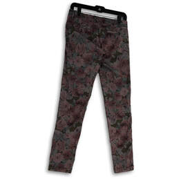 Womens Multicolor Floral Flat Front Slash Pockets Ankle Pants Size 25 alternative image