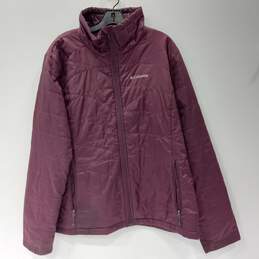 Columbia Omni-Heat Purple Women's Hooded Purple Puffer Jacket Size XL