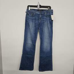 Low Rise Wide Leg Denim Blue Jeans