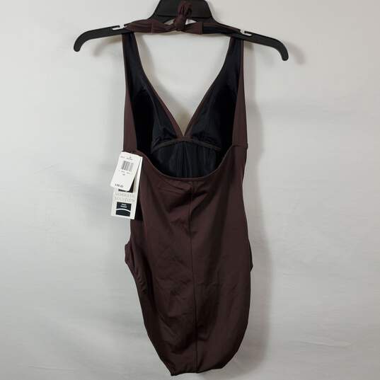 Silhouette Solution Women Brown Bathing Suit Sz 8 NWT image number 2
