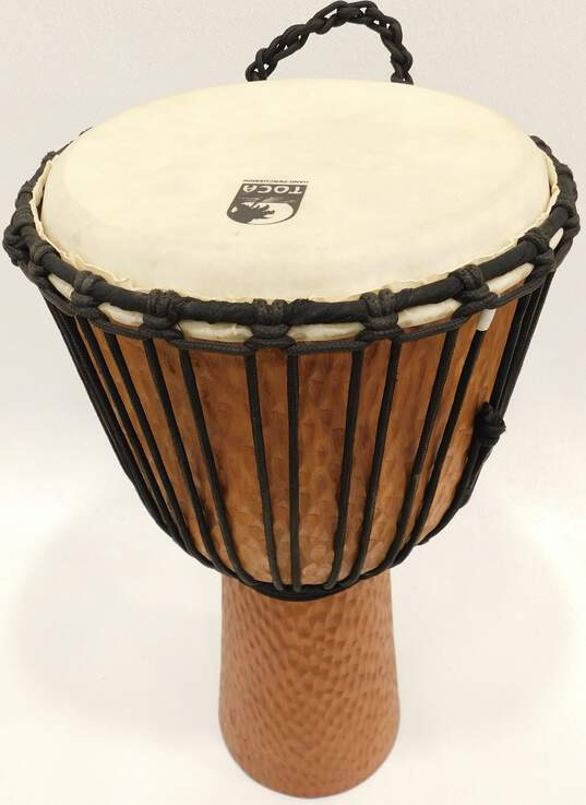 Toca Brand Large Wooden Rope-Tuned Djembe Drum (10 Inch Drum Head) image number 2