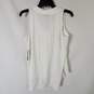 Vince Camuto Women White Sleeveless Blouse Sz MP Nwt image number 4