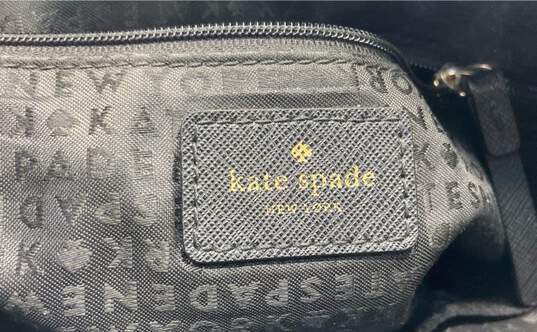 Kate Spade Black Leather Zip Crossbody Bag image number 6