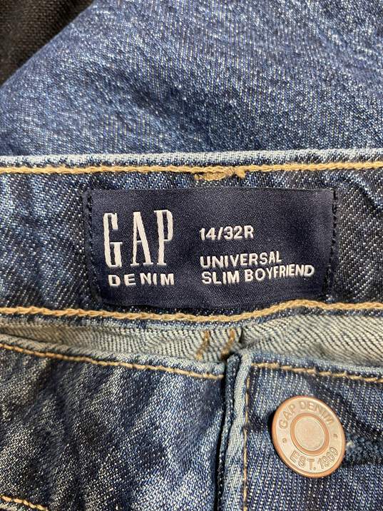 Gap Women Blue Boyfriend Jeans 14 NWT image number 4