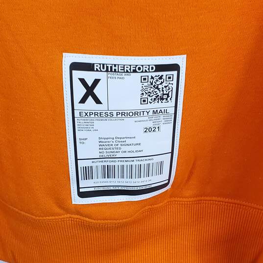 Rutherford Men Orange Graphic Sweatshirt XL NWT image number 7