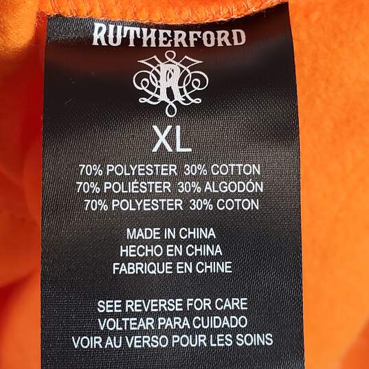 Rutherford Men Orange Graphic Sweatshirt XL NWT image number 4
