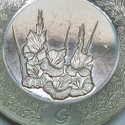 Franklin Mint Alphabet Sterling Silver Miniature Plates E, F, G, H 42.7g alternative image
