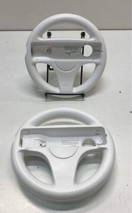 Set Of 2 Nintendo Wii Steering Wheels- White