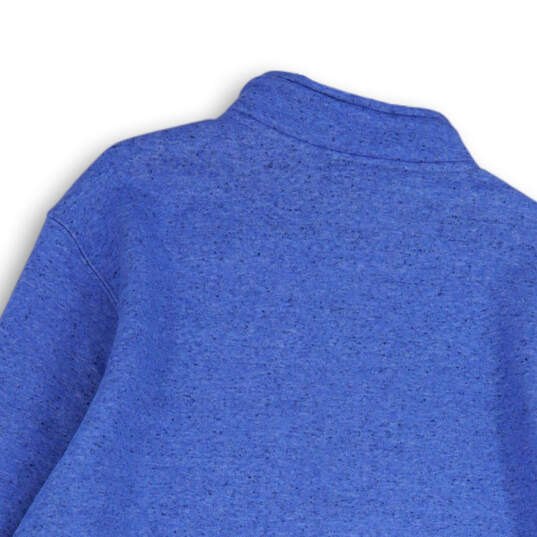 NWT Mens Blue Mock Neck 1/4 Zip Long Sleeve Pullover Sweatshirt Size XL image number 4
