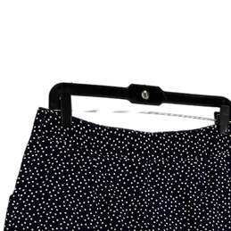 NWT Womens Blue Pin Dot Flat Front Pockets Pull-On Mom Shorts Size 6