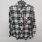 Gap Black & White Plaid Long Sleeve Button Up image number 1