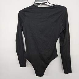Black Long Sleeve Asymmetric Neck Body Suit alternative image