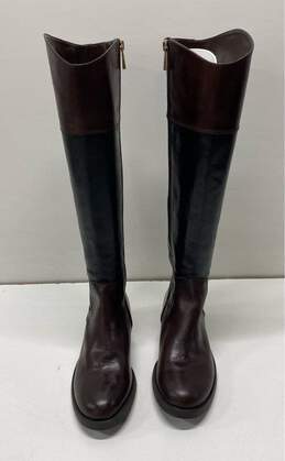 Vince Camuto Leather Fabina Riding Boots Black Brown 7 alternative image