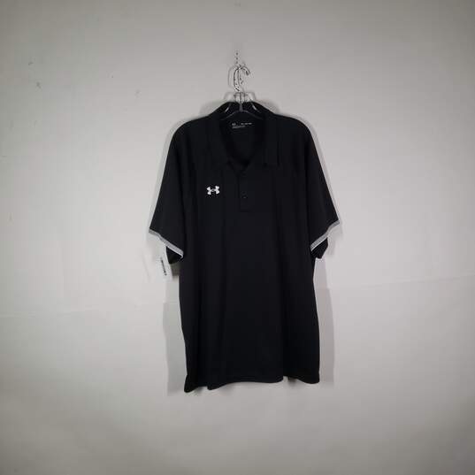Mens Loose Fit Short Sleeve Collared Activewear Polo Shirt Size 3XL image number 1