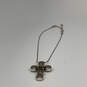Designer Brighton Gold-Tone Enamel Rhinestone Snake Chain Pendant Necklace image number 2